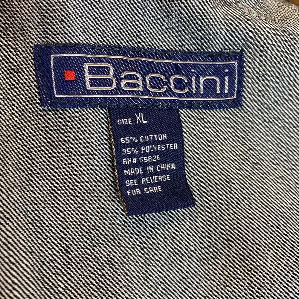 Baccini Blue Jean Jacket with Structured Fit and Waist Sash - Picture 7 of 7